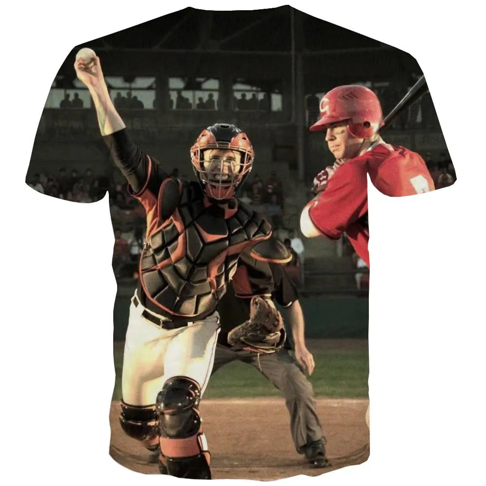 Baseball T shirts Men Stadium T-shirts Graphic Game Tshirt Printed White Tshirt Anime