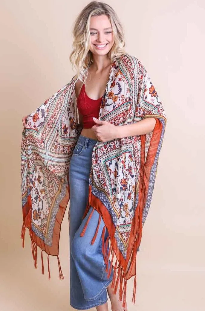 Bohemian Diamond Tassel Kimono