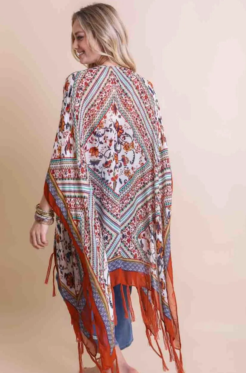 Bohemian Diamond Tassel Kimono