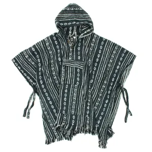 Brushed Gheri Cotton Poncho - 05 Black Diamond