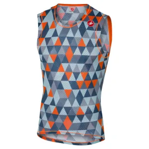 Castelli Pro Mesh Sleeveless Summer Baselayer - Orange Blue