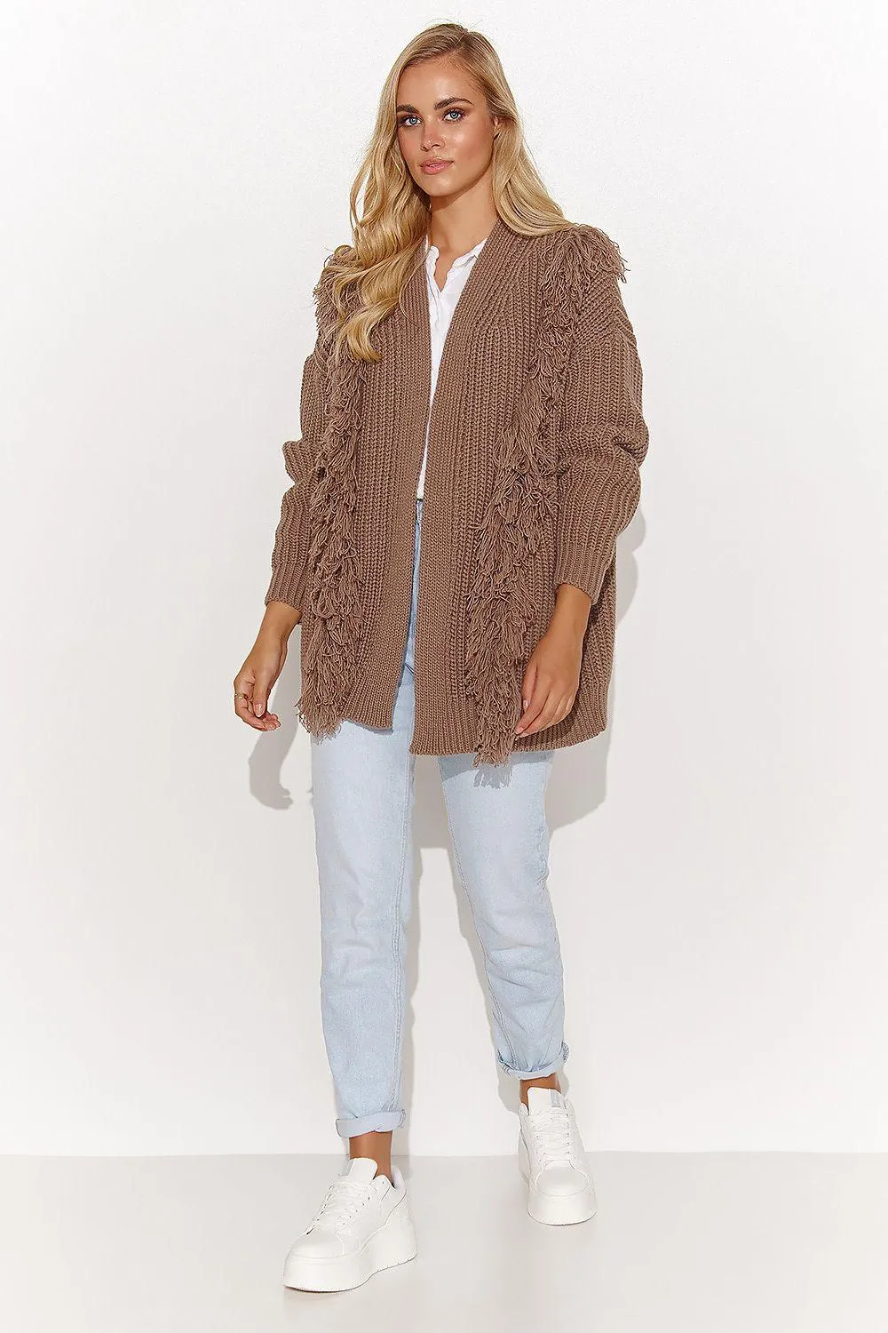 Chic Macadamia Open Sweater