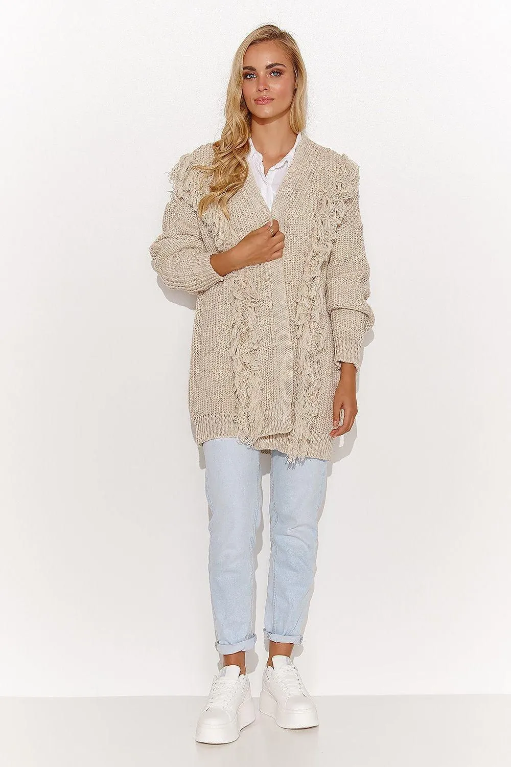 Chic Macadamia Open Sweater