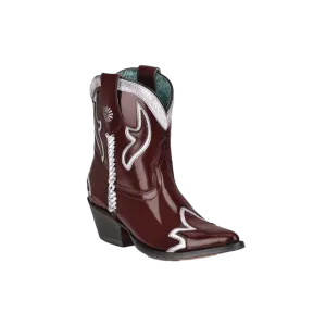 Corral Women's Burgundy Embroidery Western Booties