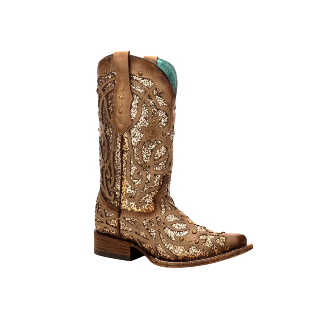 Corral Women's Pattern & Whip Stitch Western Multicolor Boots