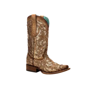 Corral Women's Pattern & Whip Stitch Western Multicolor Boots