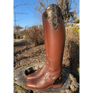 *Custom DeNiro Field Boot - Brown with America Greta Top & Swarovski - 40 MA/XS