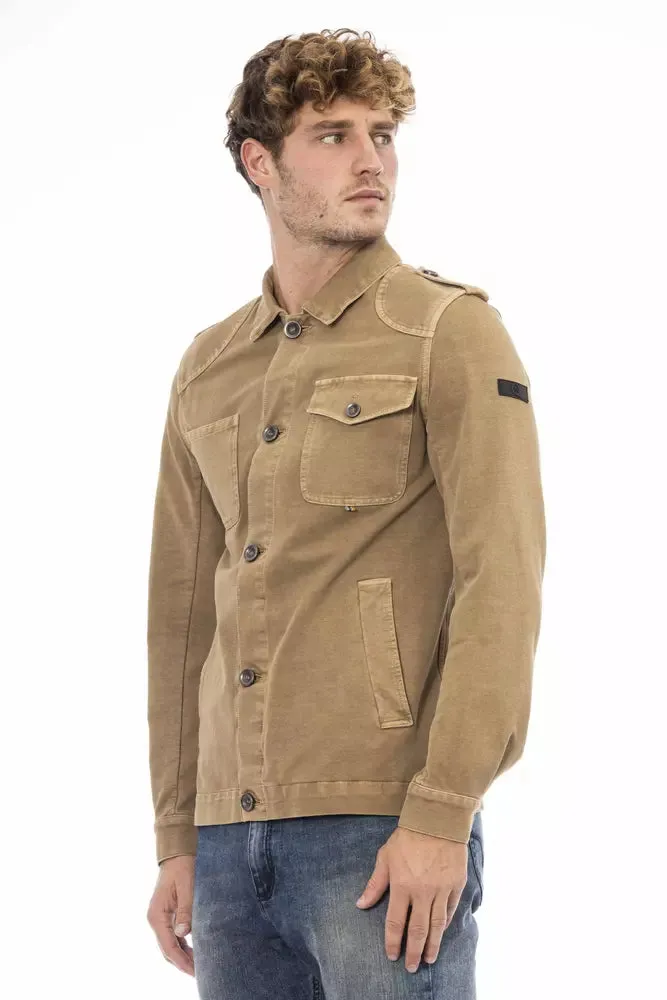 Distretto12 Brown Cotton Men's Jacket