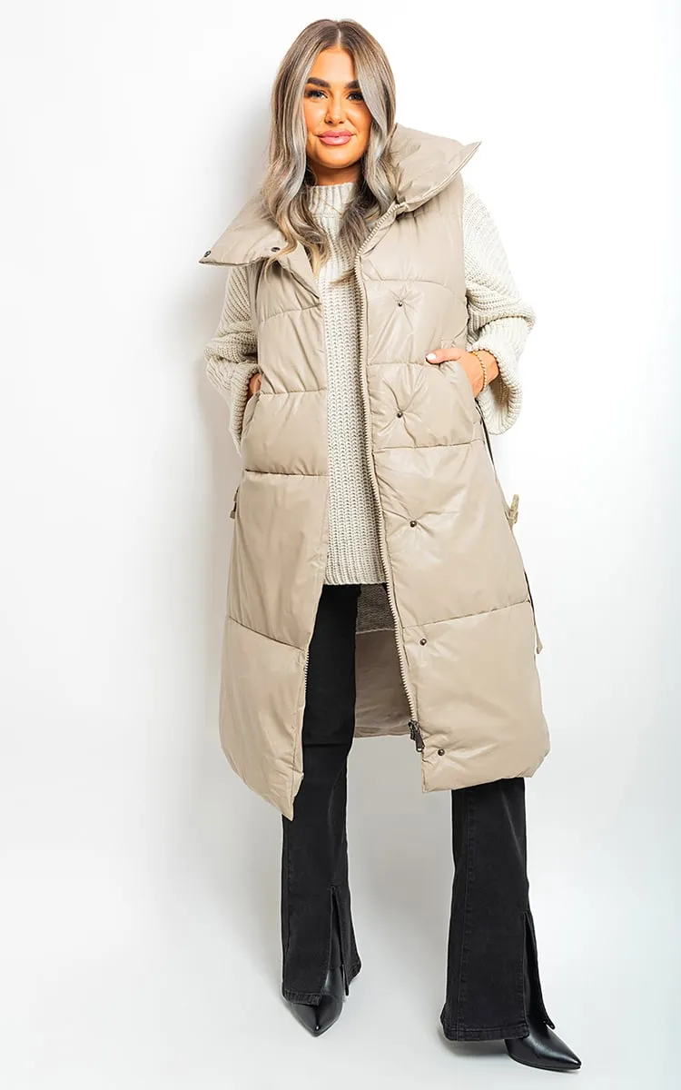 Dorothy Belted Long Puffer Gilet