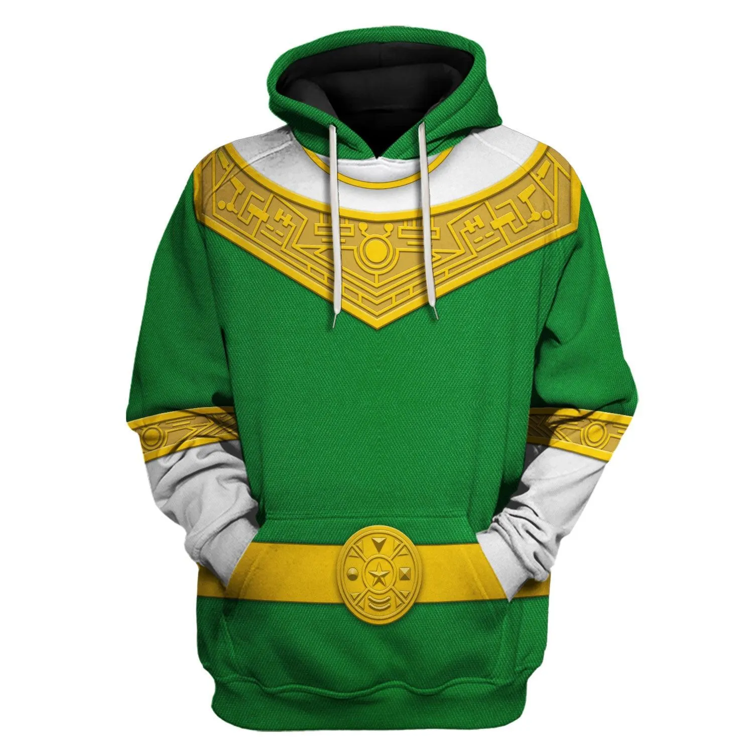 Gearhomie Green Power Rangers Zeo Hoodies Sweatshirt T-shirt Hawaiian Tracksuit