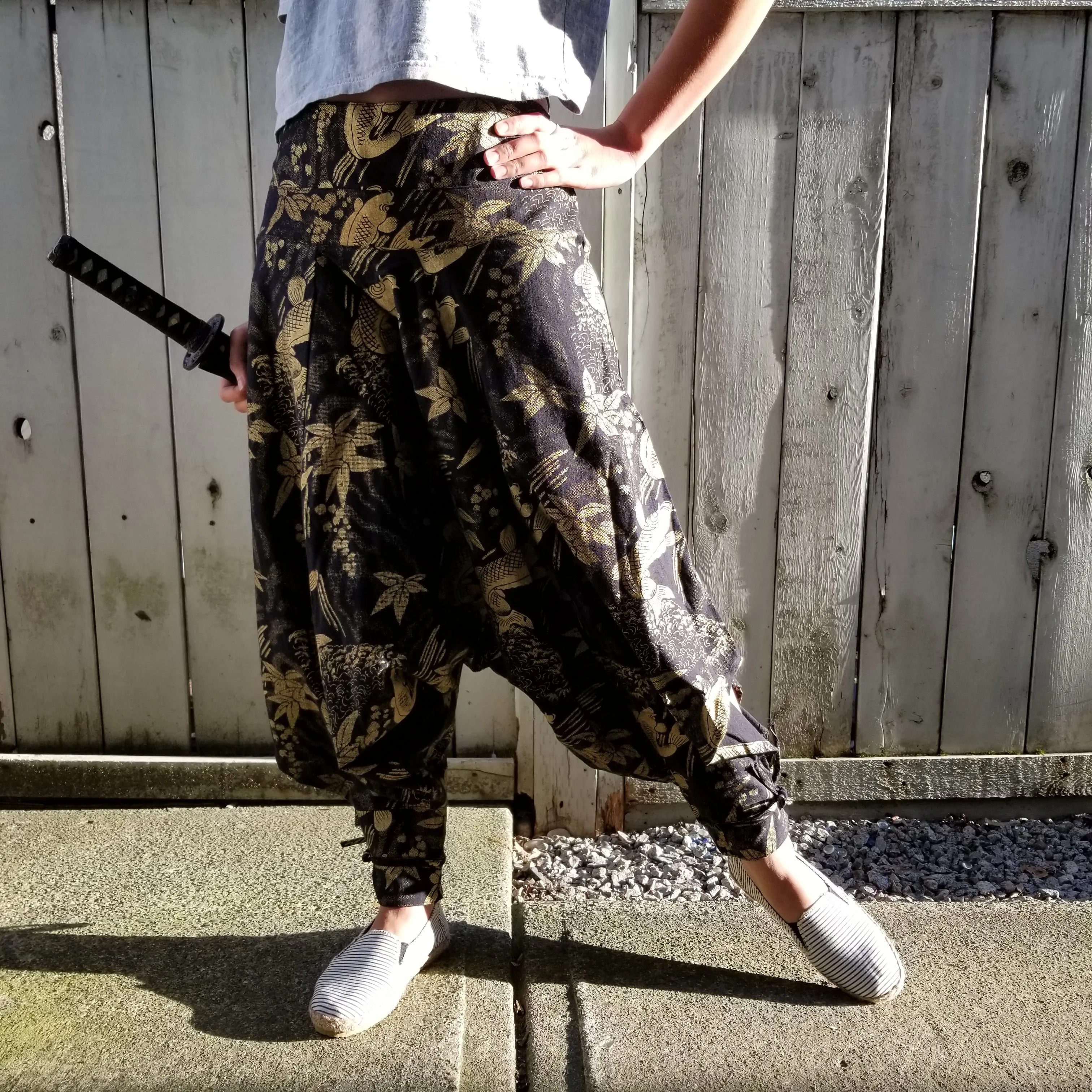 Golden Waves Koi Tribal Warrior Pants - Elite