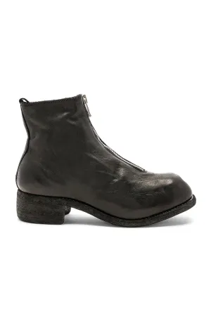 Guidi Soft Horse Full Grain Front Zip Boots, Black