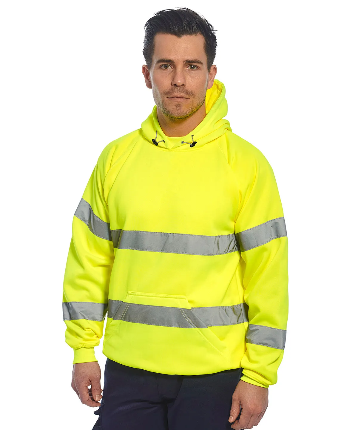 Hi-vis hooded sweatshirt (B304) | Yellow