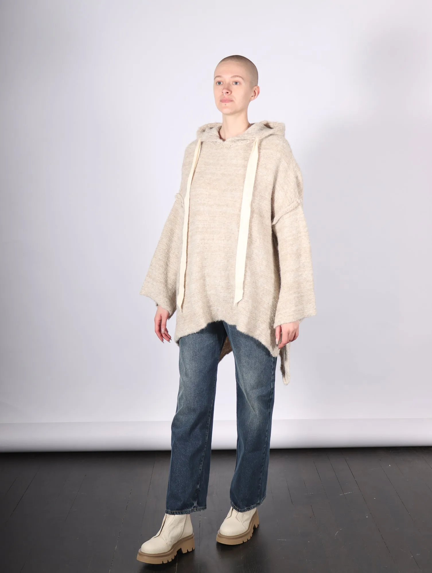 Hoodie in Oat by Amano by Lorena Laing