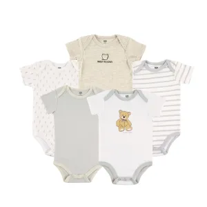 Hudson Baby Cotton Bodysuits, Bear 5-Pack