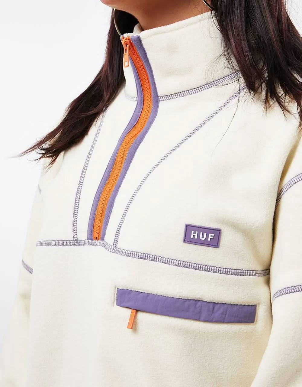 HUF Elysian Quarter Zip Fleece - Bone