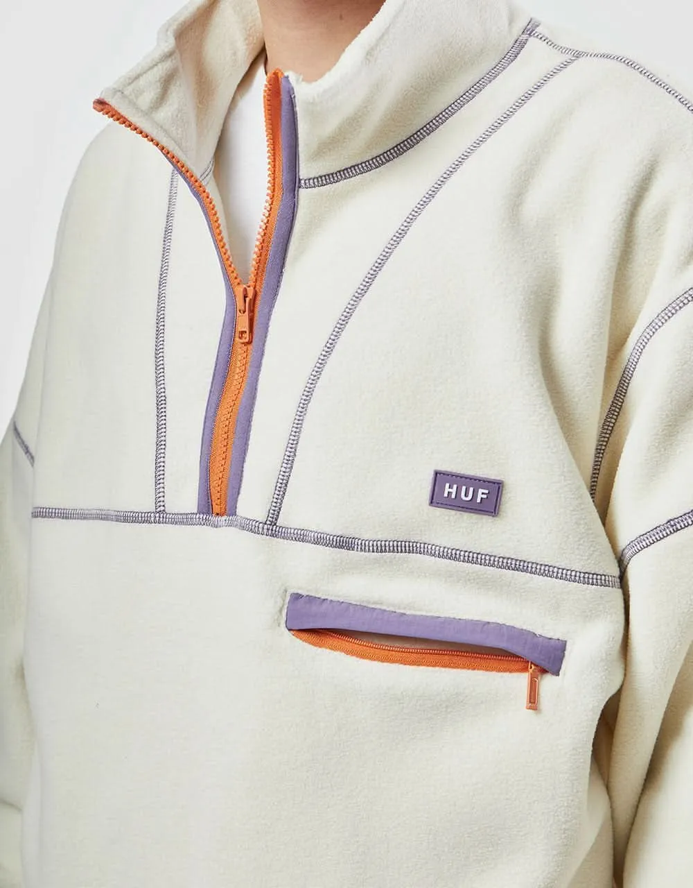 HUF Elysian Quarter Zip Fleece - Bone