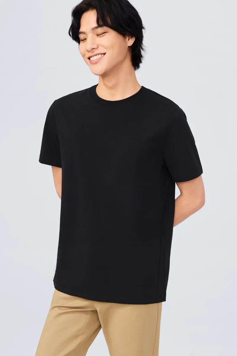 InstantCool Jersey Crew Neck T-Shirt | Black BKFD01