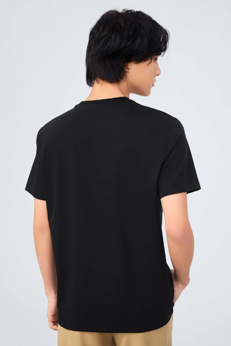 InstantCool Jersey Crew Neck T-Shirt | Black BKFD01