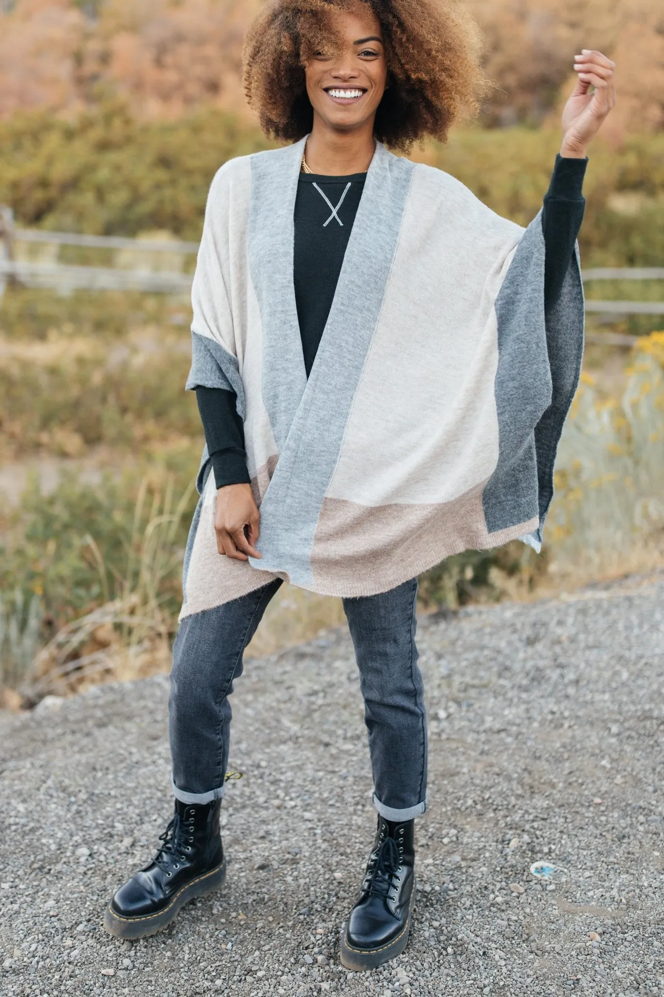 Lightly Layering Poncho Cardigan