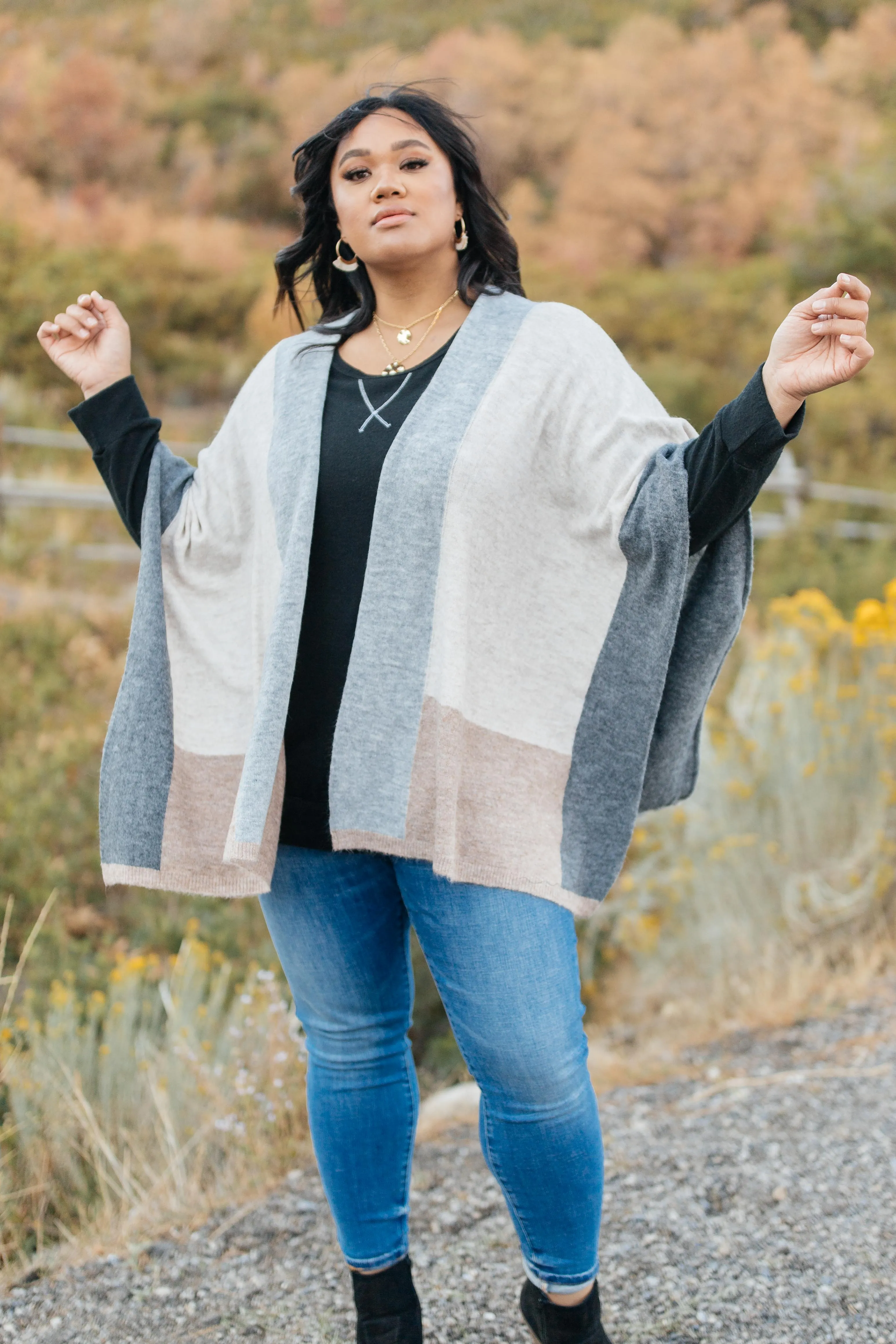 Lightly Layering Poncho Cardigan