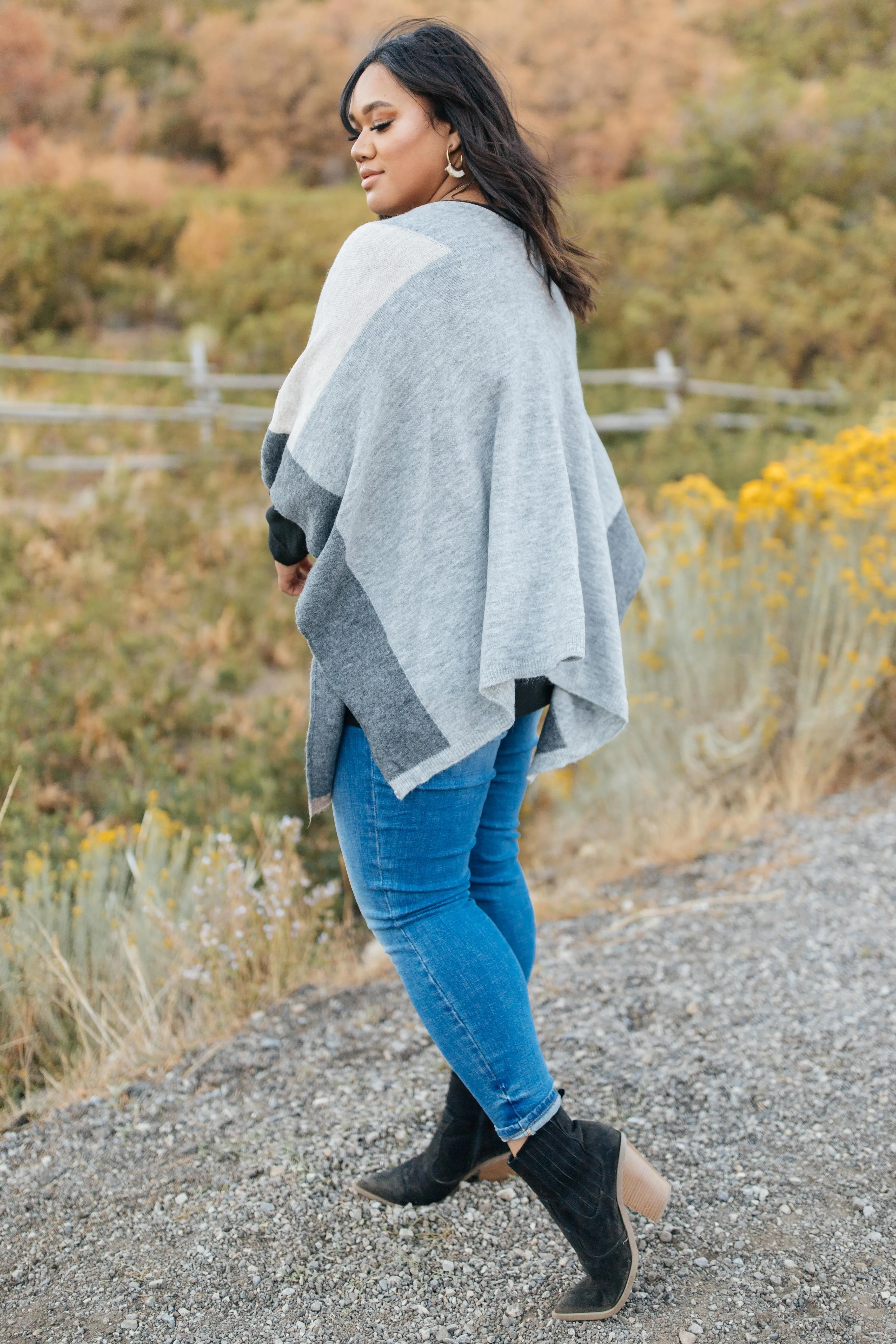 Lightly Layering Poncho Cardigan