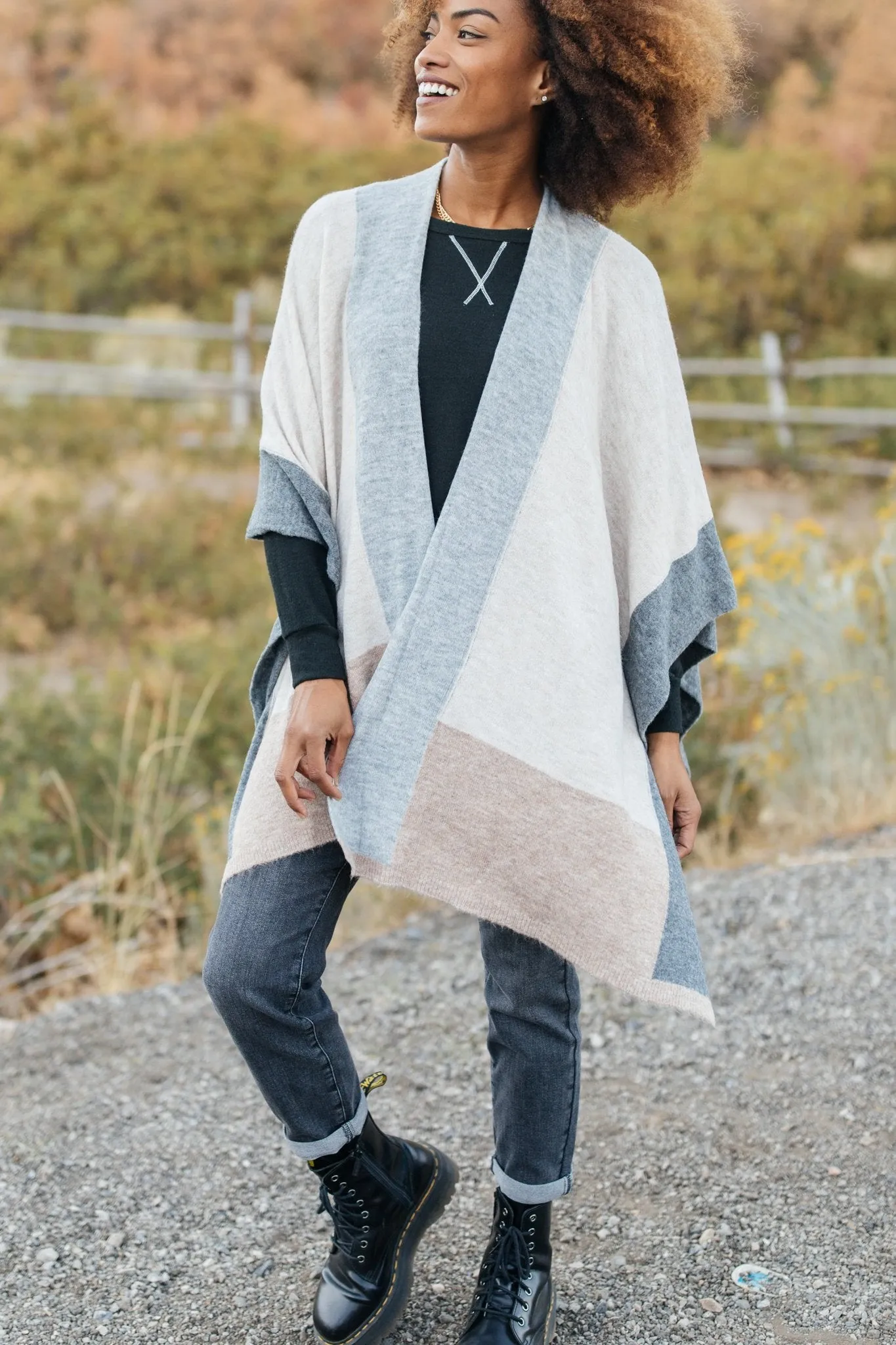 Lightly Layering Poncho Cardigan