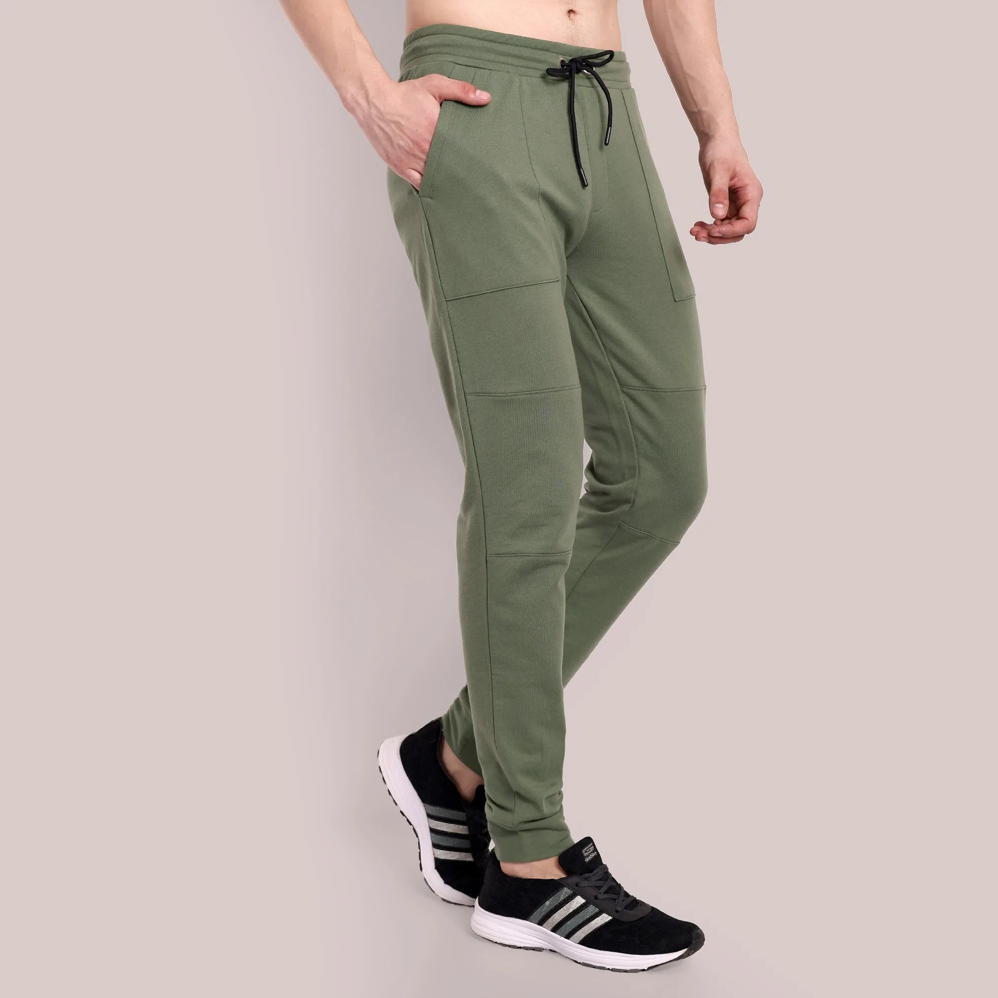 Men Olive Cargo Joggers