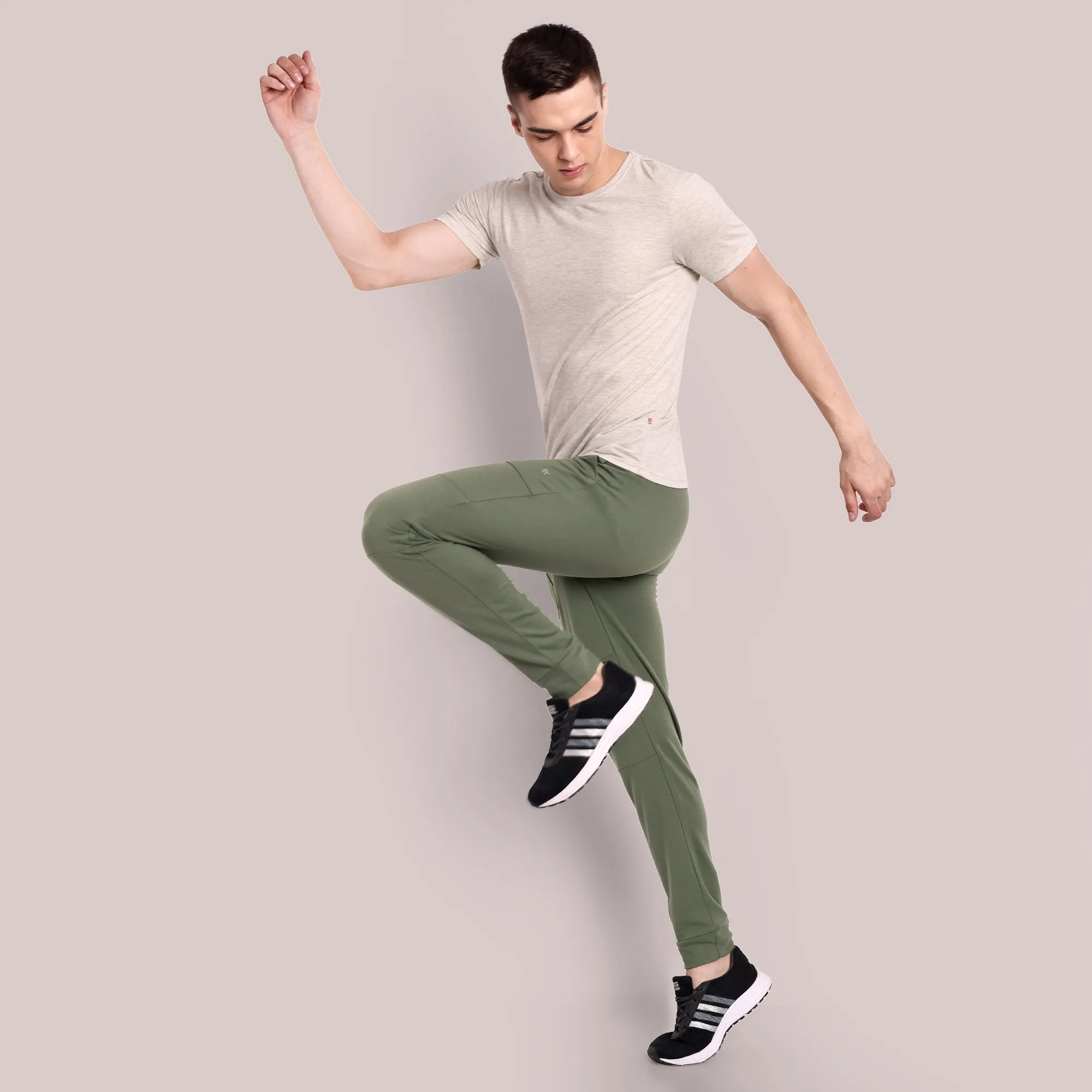 Men Olive Cargo Joggers