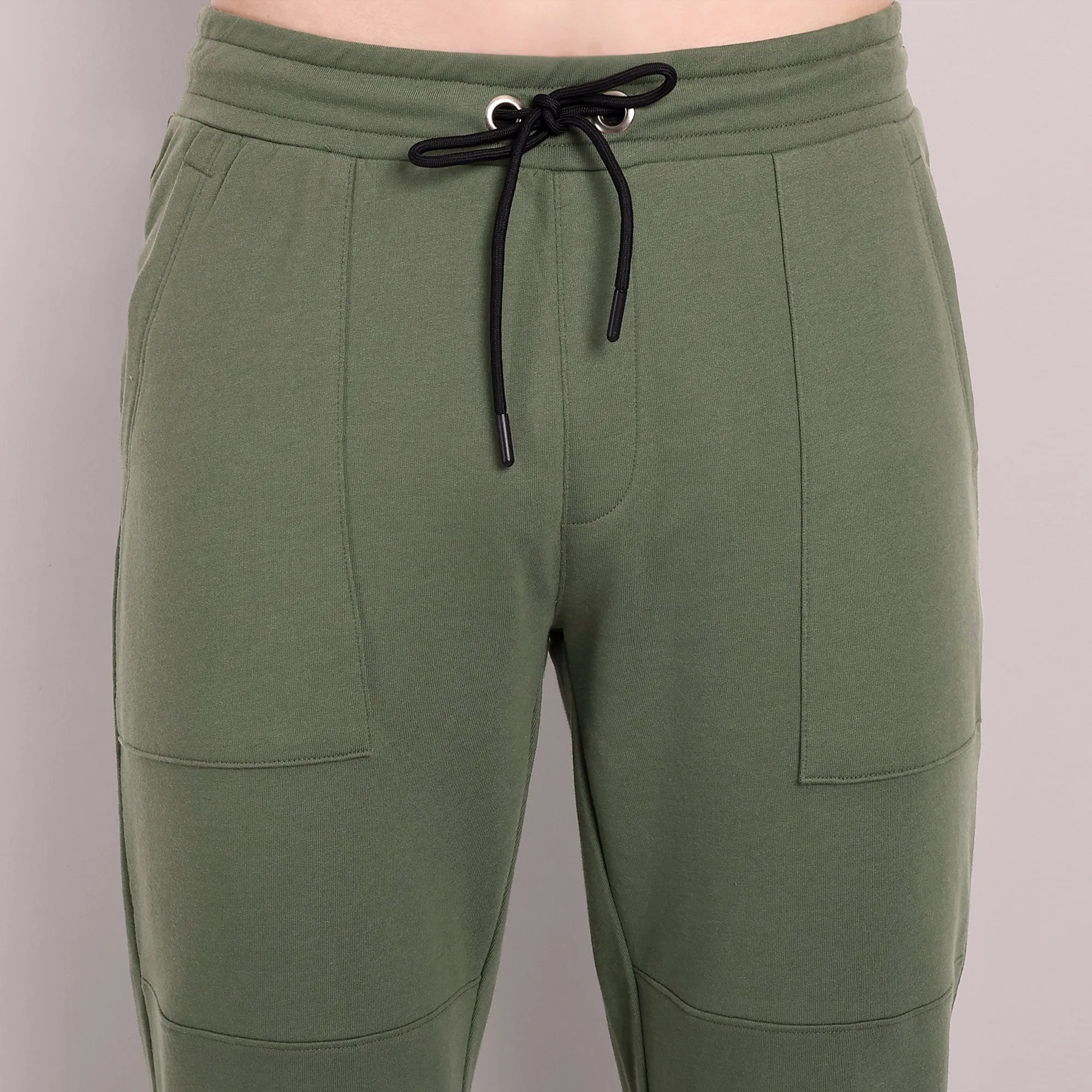 Men Olive Cargo Joggers