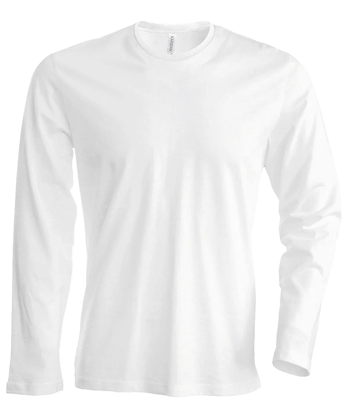 Mens long-sleeved crew neck T-shirt | White