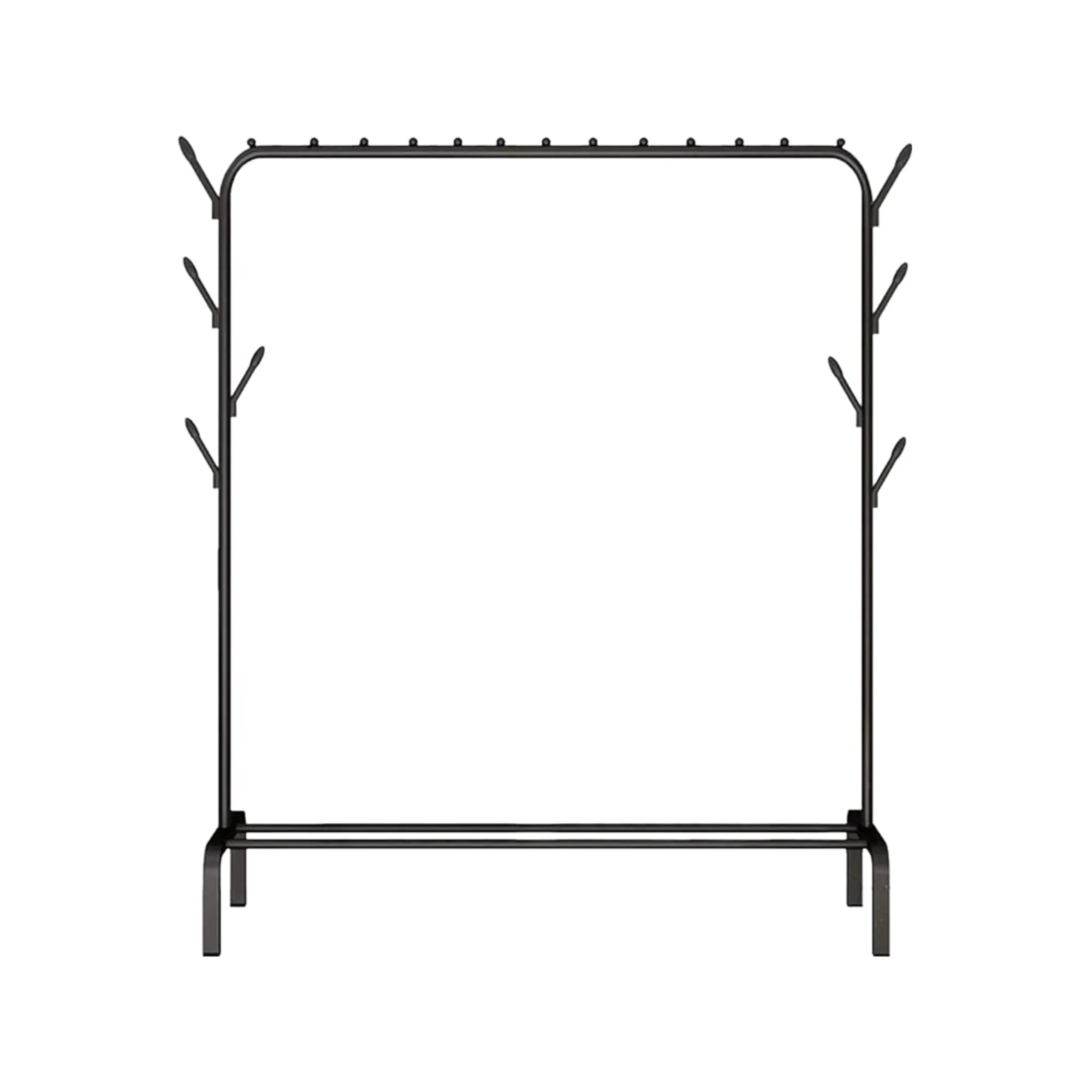 Metal Coat And Hat Rack With Side Hangs For Indoor Spaces F57-8-1799