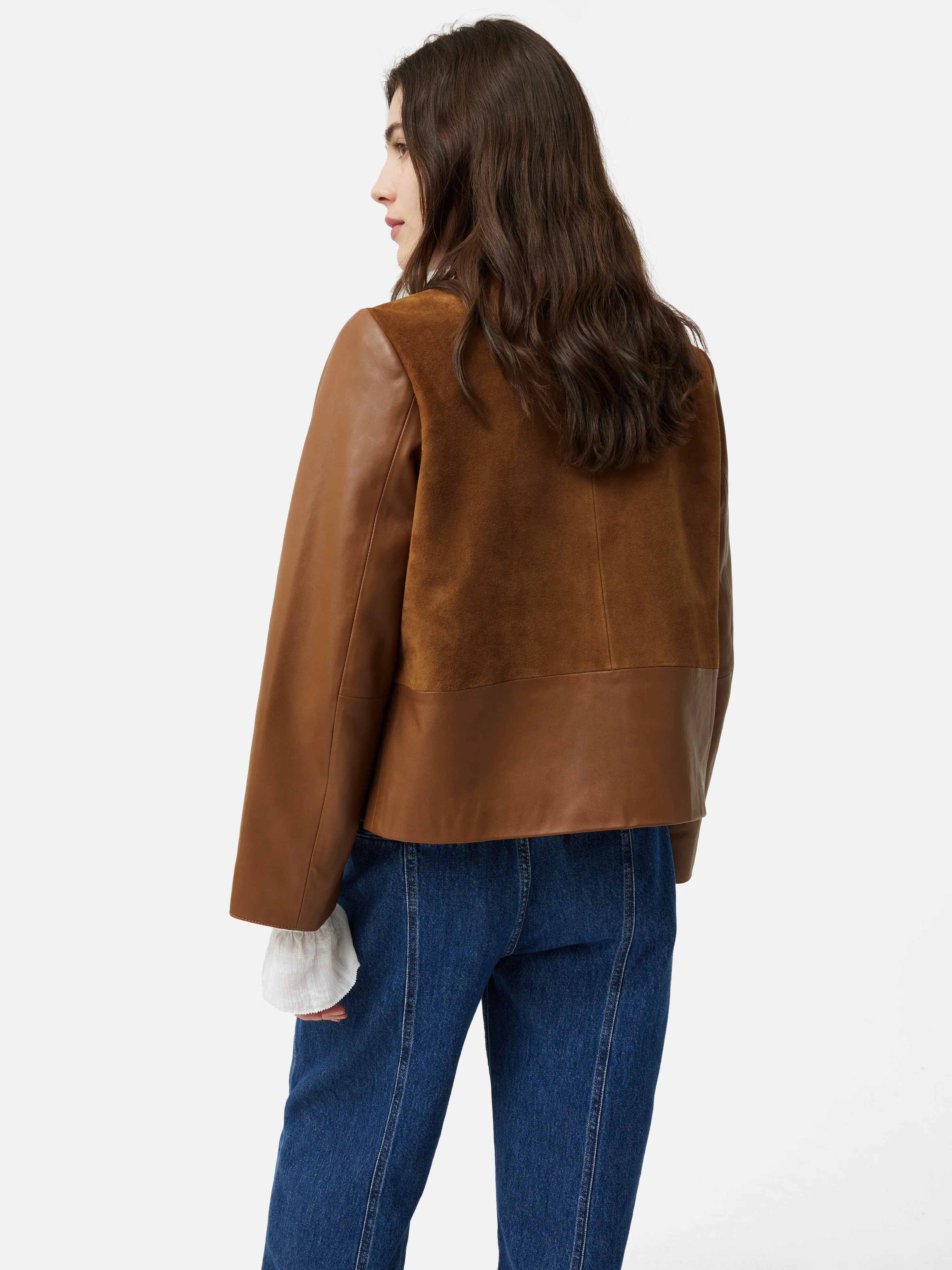 Nakoa Leather Mix Jacket | Tan