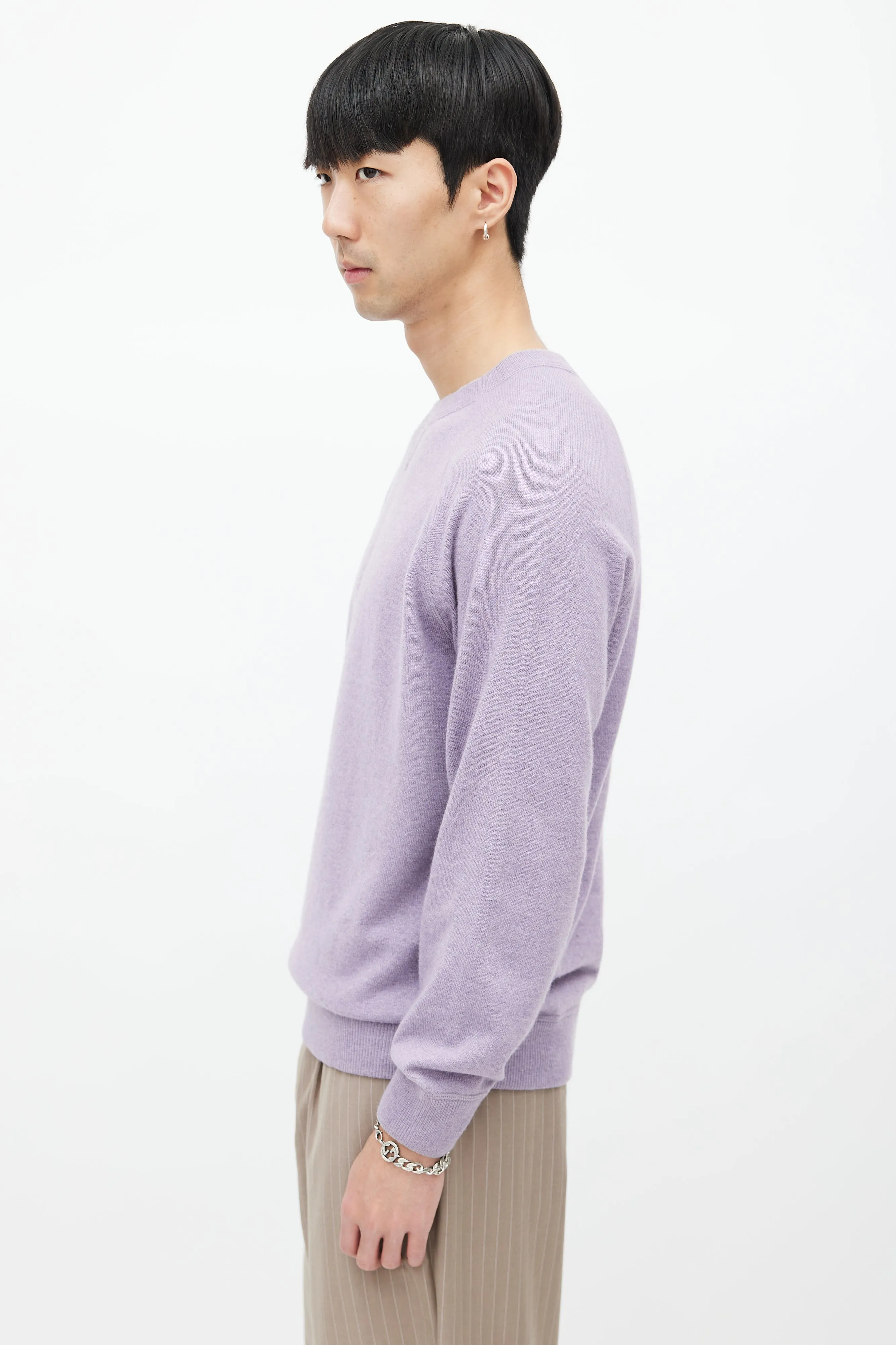 Purple Wool Knit Sweater