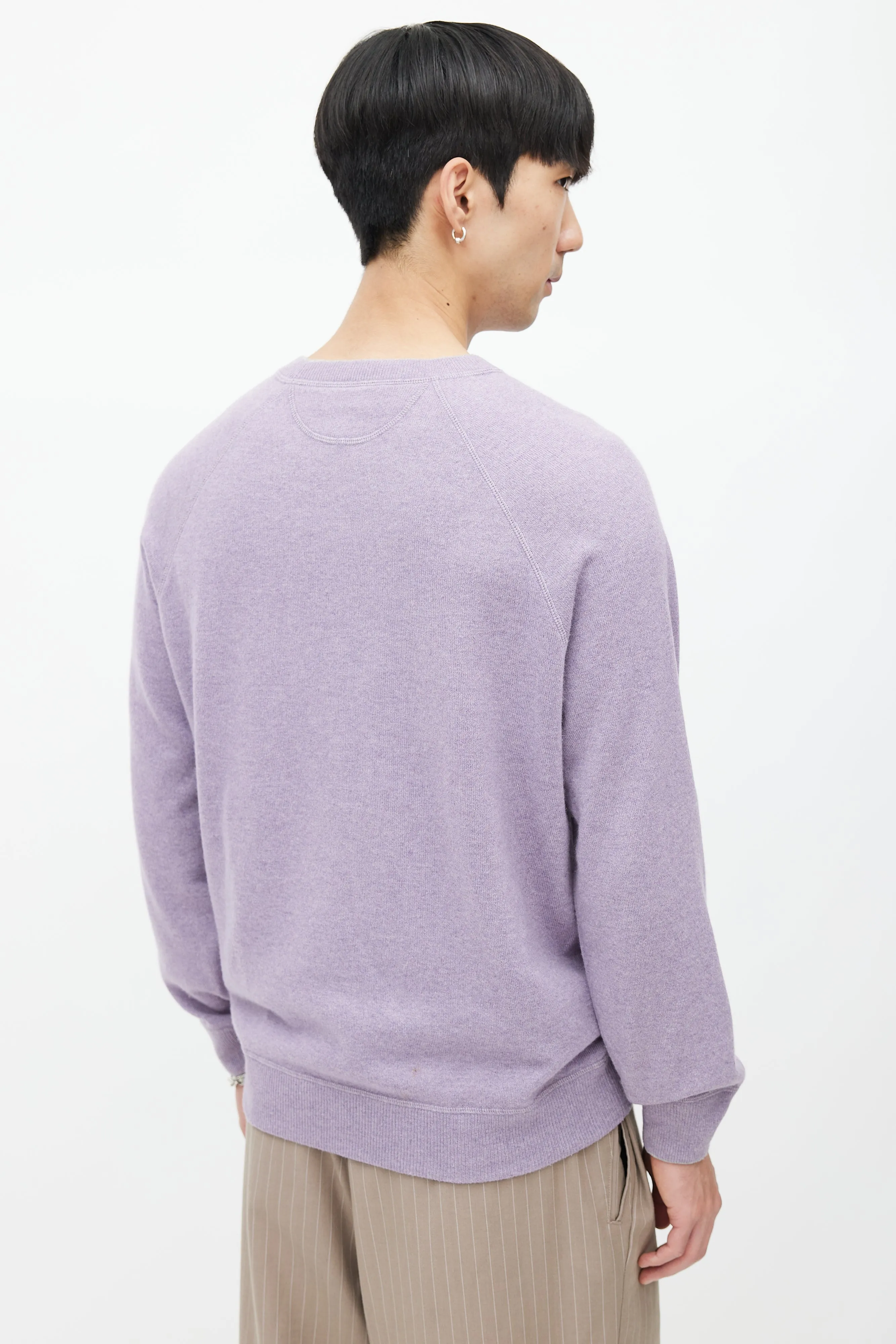 Purple Wool Knit Sweater