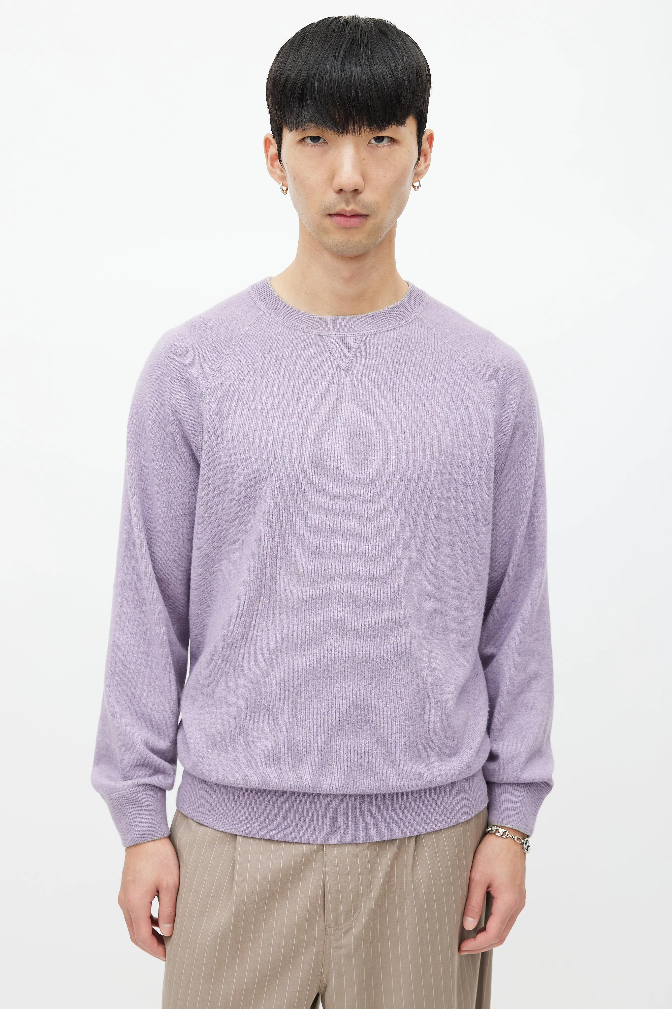 Purple Wool Knit Sweater