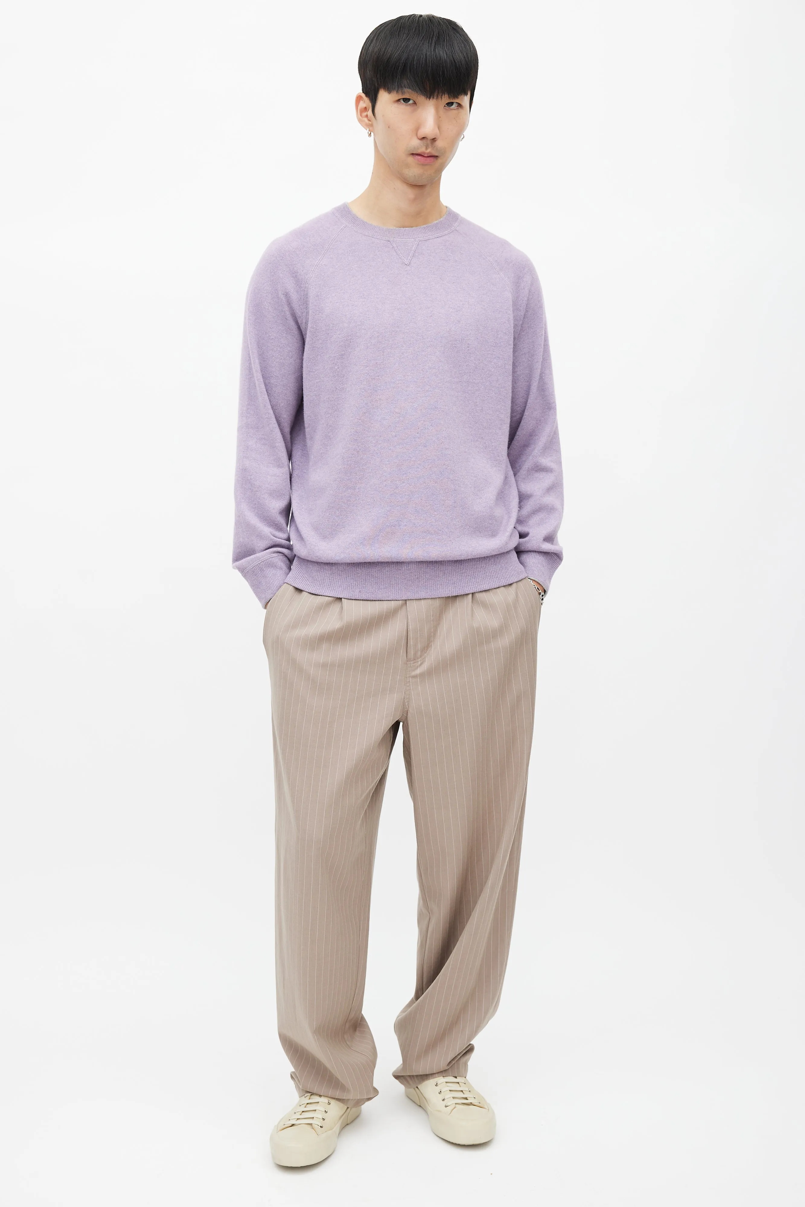 Purple Wool Knit Sweater