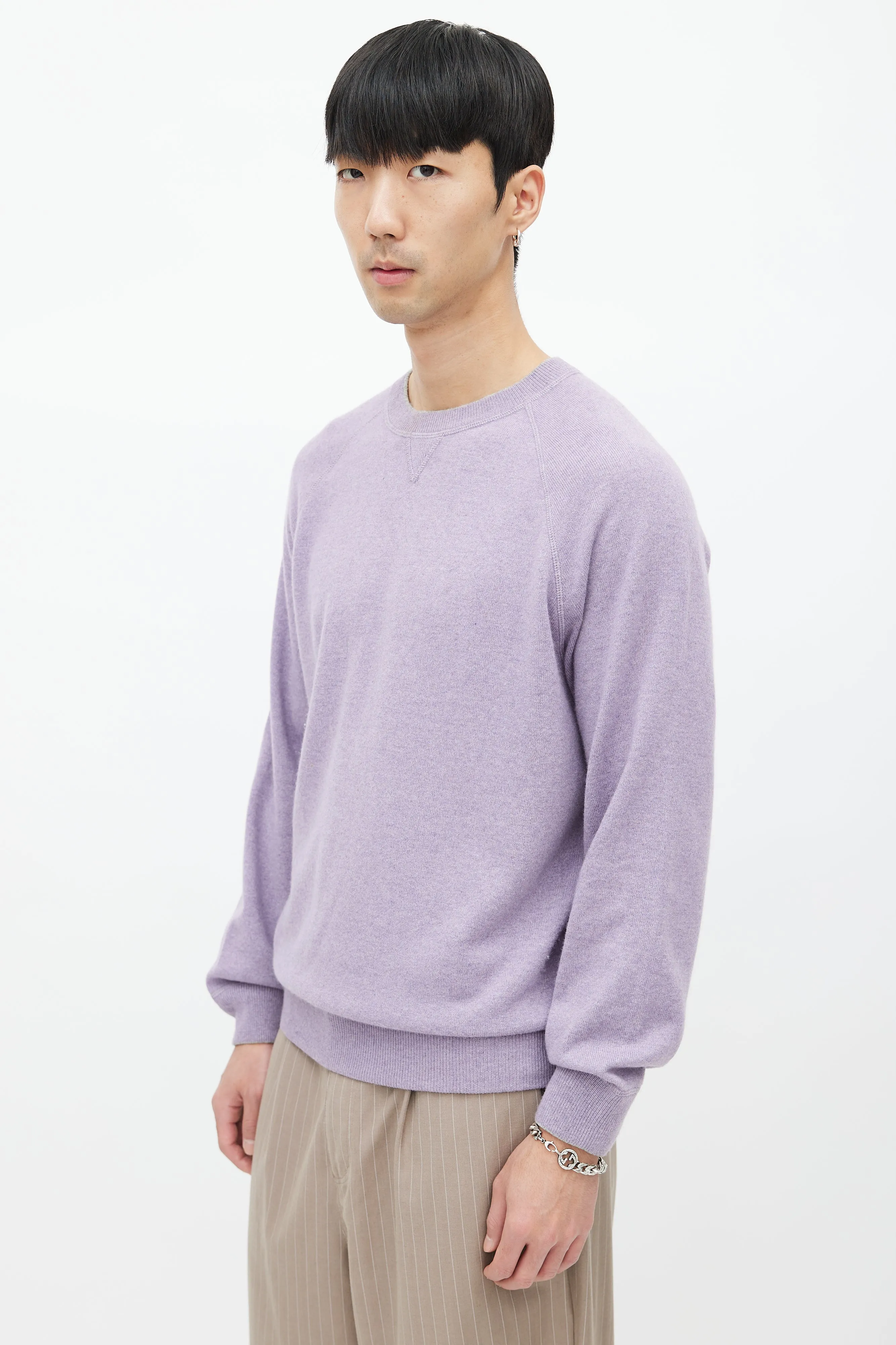 Purple Wool Knit Sweater