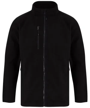 Recycled polyester microfleece jacket | Black