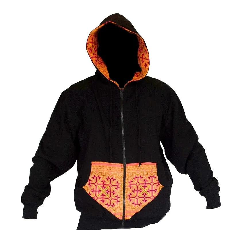 Reversible "Black Hmong" Tribal Hoody  -Limited Edition-