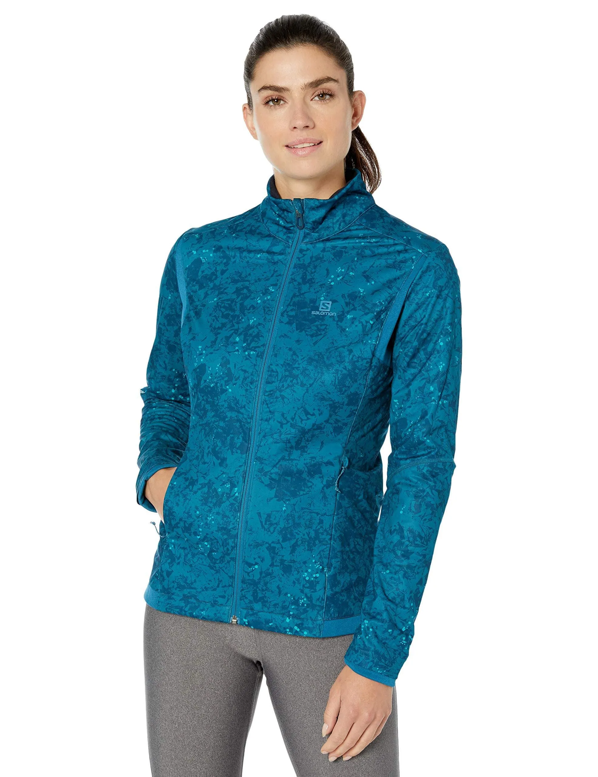 SALOMON Women's Agile Warm JKT W, Lyons Blue, Small