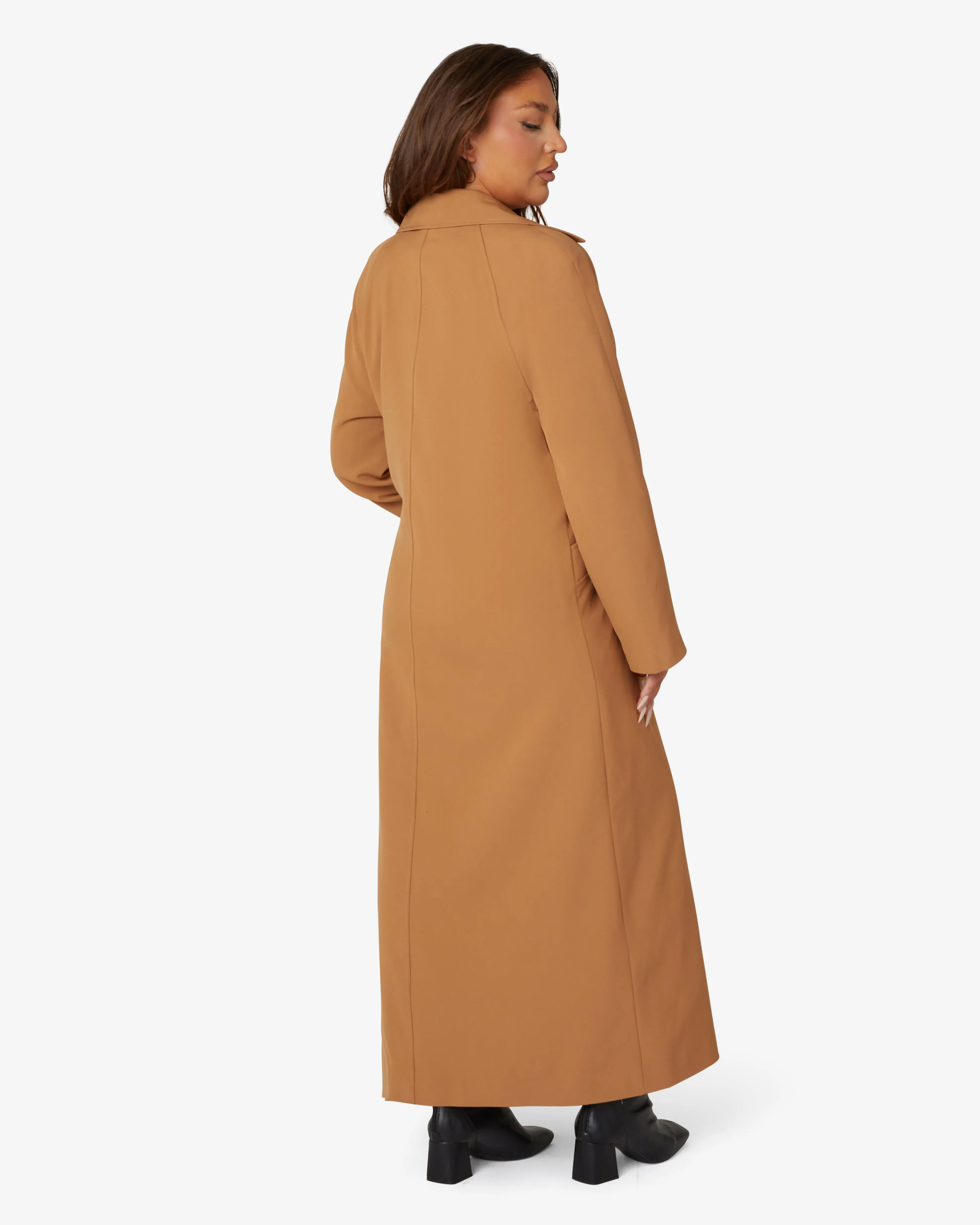 Spring/Summer Single Breasted Longline Collared Mac Coat (1204-SP)