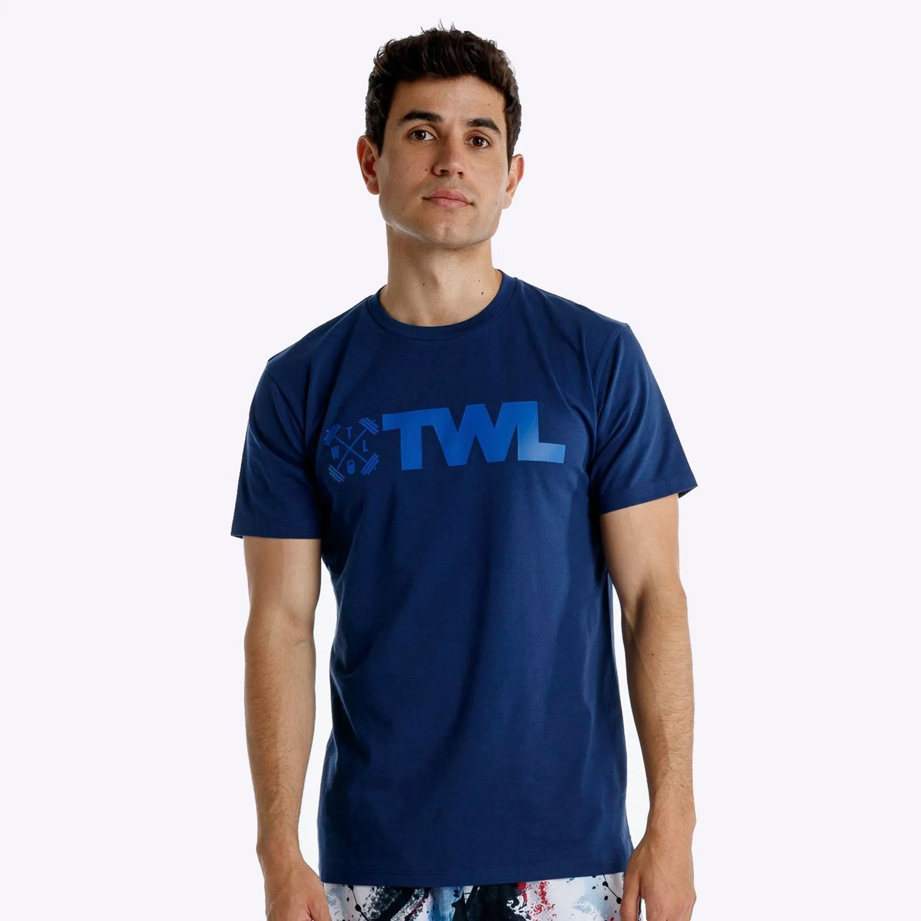 The WOD Life - Men's Classics Flux T-Shirt -  Indigo/Surf Blue