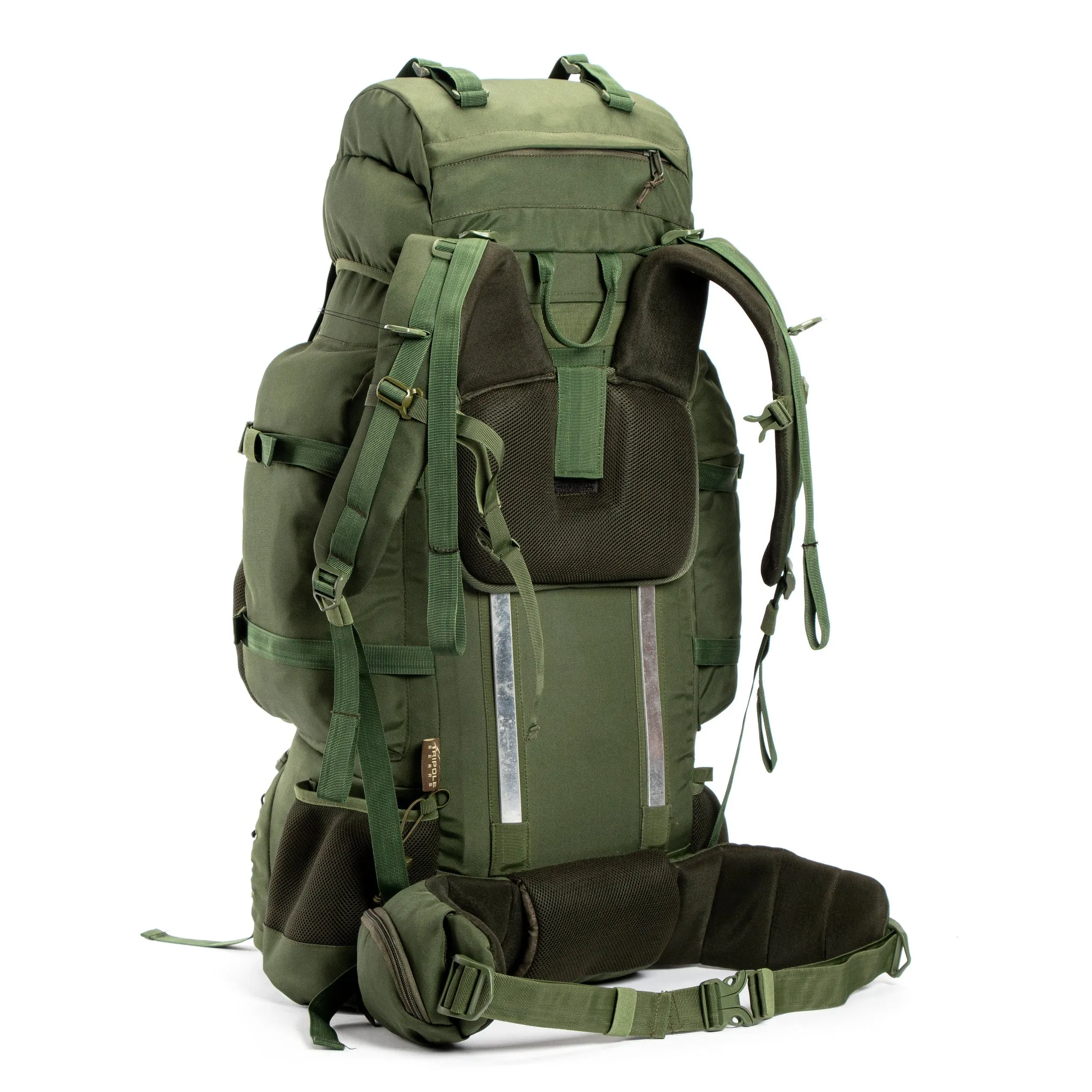 Tripole Colonel Pro Metal Frame Rucksack with Detachable Day Pack and Rain Cover for Trekking and Travelling | 3 Year Warranty (90 Ltr, Green)