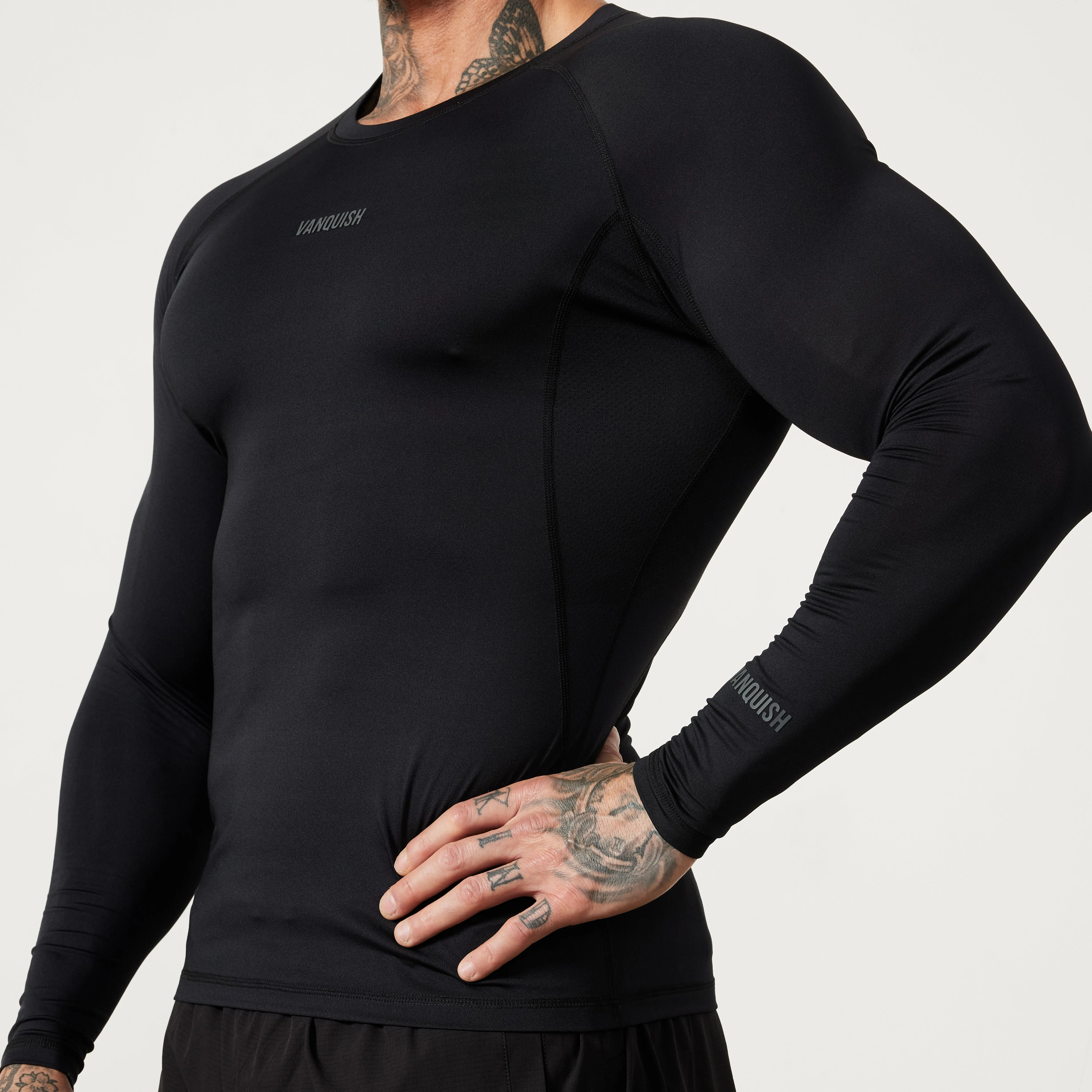 Vanquish Utility Black Long Sleeve Base Layer Top