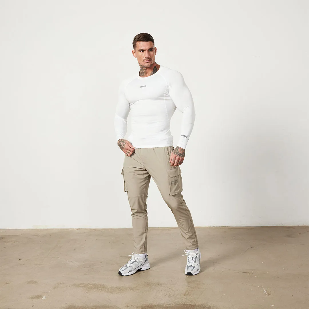 Vanquish Utility White Long Sleeve Base Layer Top