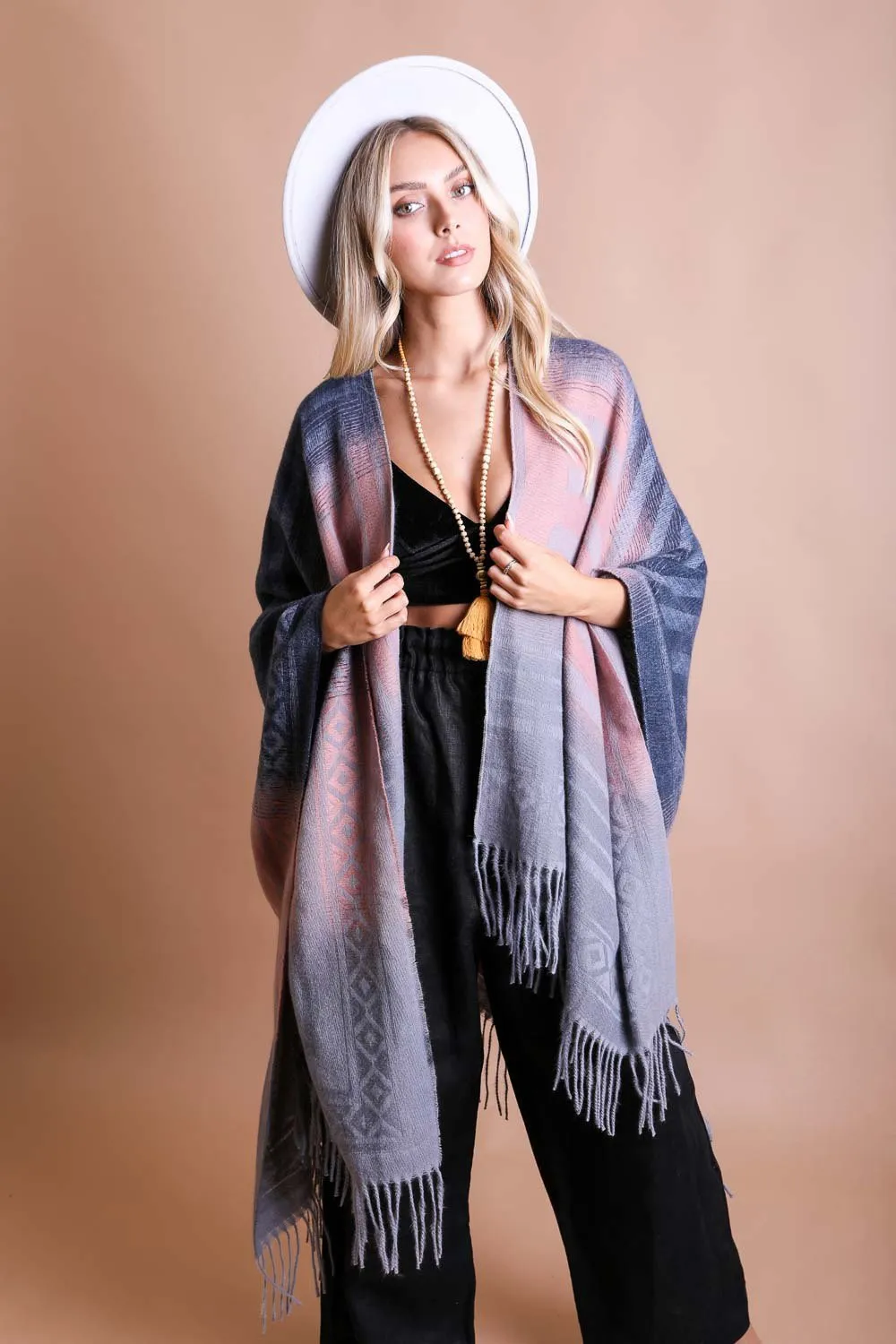 Western Style Colorblend Tassel Serape