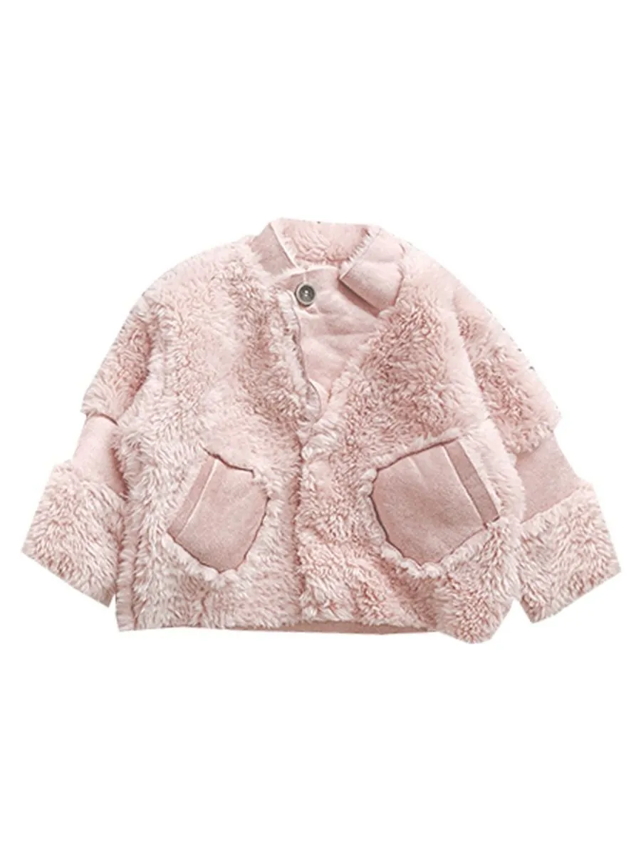 Winter Stylish Toddler Girl Fleece Warm Coat