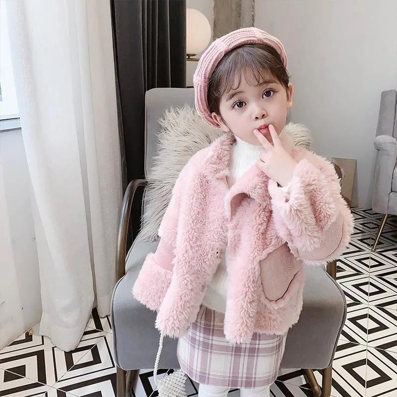 Winter Stylish Toddler Girl Fleece Warm Coat