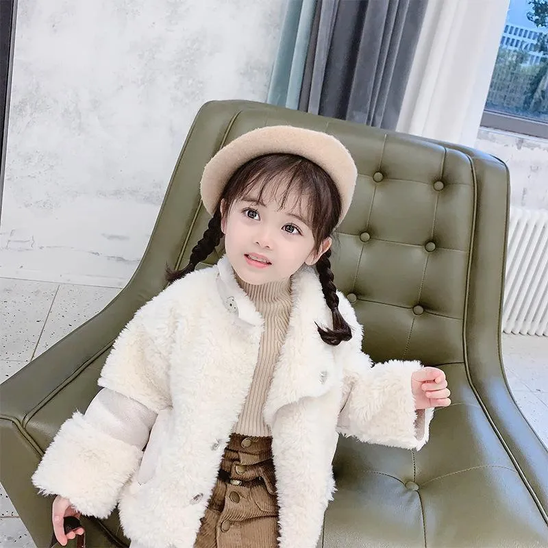 Winter Stylish Toddler Girl Fleece Warm Coat